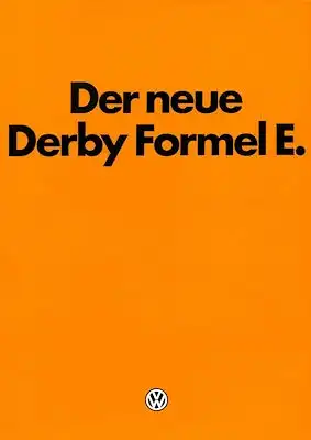 VW Derby Formel E Prospekt 11.1980