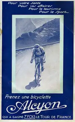 Alcyon Fahrrad und Motorrad Programm 1930