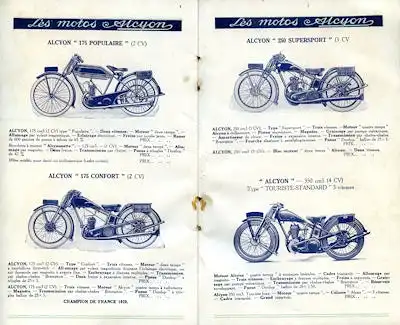 Alcyon Fahrrad und Motorrad Programm 1930