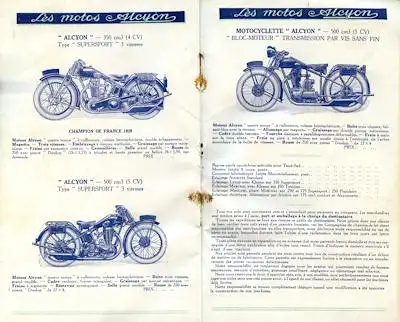 Alcyon Fahrrad und Motorrad Programm 1930