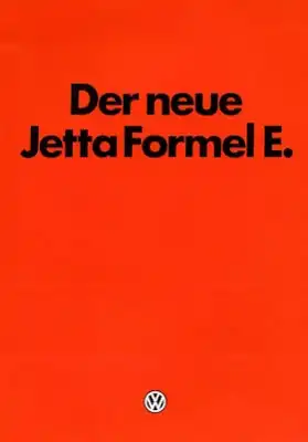VW Jetta Formel E Prospekt 11.1980