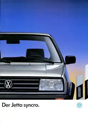 VW Jetta 2 Syncro Prospekt 1.1989