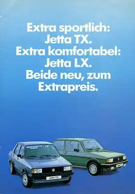VW Jetta 1 TX / LX Prospekt 8.1983