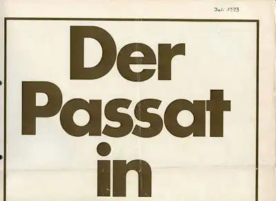 VW Passat Prospekt 5.1973