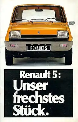 Renault 5 Prospekt ca. 1977