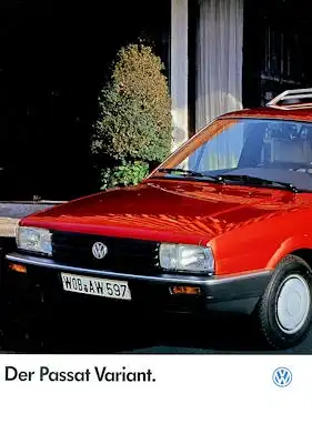 VW Passat B 2 Variant Prospekt 7.1986