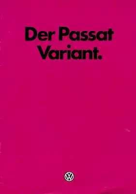 VW Passat B 2 Variant Prospekt 10.1980