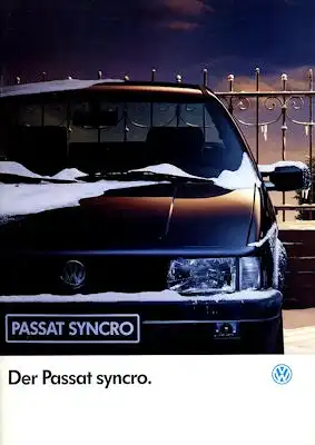 VW Passat B 3 syncro Prospekt 8.1992
