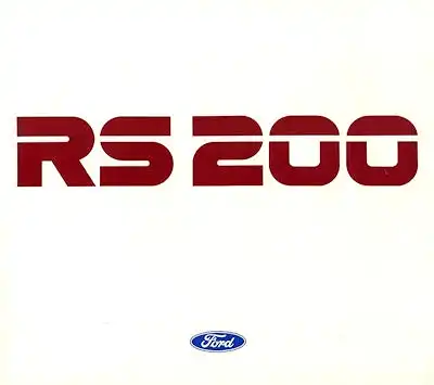 Ford RS 200 Prospekt 1987 e
