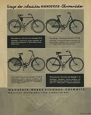 Wanderer Fahrrad Prospekt 11.1934