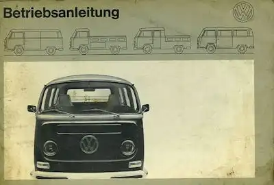 VW T 2 Bedienungsanleitung 8.1970