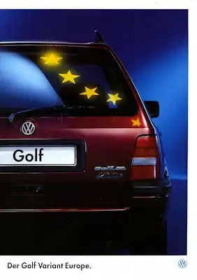 VW Golf 3 Variant Europe Prospekt 3.1994