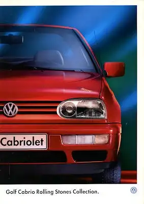 VW Golf 3 Cabriolet Rolling Stones Collection Prospekt 7.1995