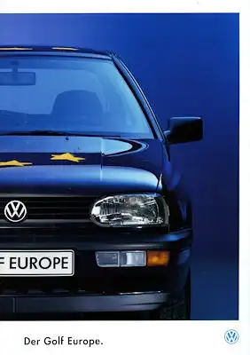 VW Golf 3 Europe Prospekt 1.1994