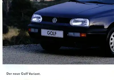 VW Golf 3 Variant Prospekt 8.1993