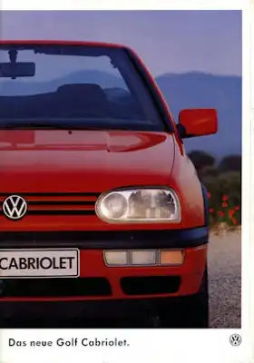 VW Golf 3 Cabriolet Prospekt 8.1993