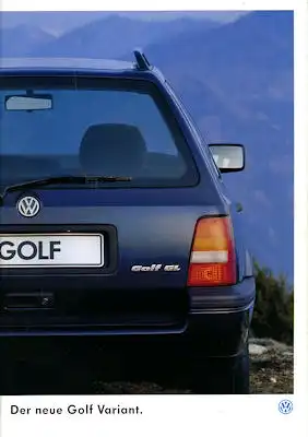 VW Golf 3 Variant Prospekt 8.1993