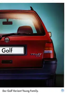 VW Golf 3 Variant Young Family Prospekt 1.1995