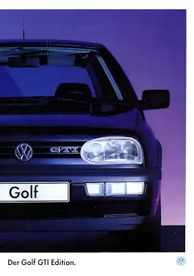 VW Golf 3 GTI Edition Prospekt 8.1994