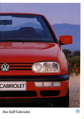 VW Golf 3 Cabriolet Prospekt 1.1995