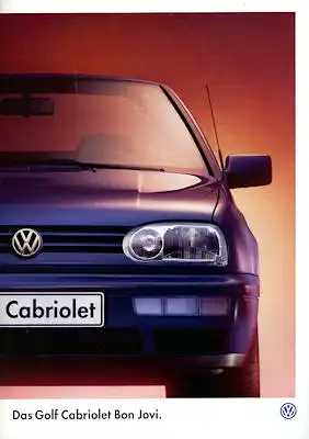 VW Golf 3 Cabriolet Bon Jovi Prospekt 5.1996