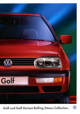 VW Golf 3 / Variant Rolling Stones Collection Prospekt 1995