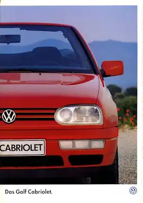 VW Golf 3 Cabriolet Prospekt 7.1996