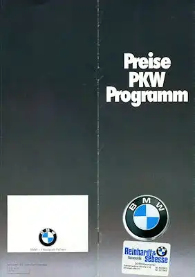BMW Preisliste 5.1976