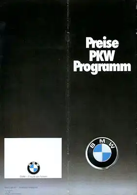 BMW Preisliste 3.1977