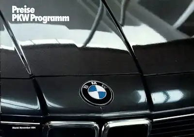BMW Preisliste 11.1984