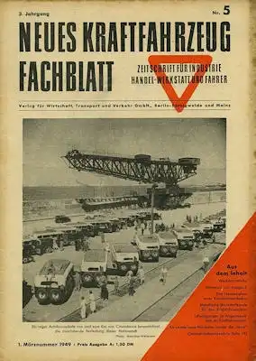 Das Kraftfahrzeug Fachblatt 1949 Heft 5