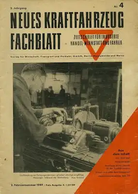 Das Kraftfahrzeug Fachblatt 1949 Heft 4