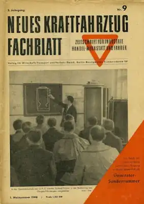 Das Kraftfahrzeug Fachblatt 1948 Heft 9