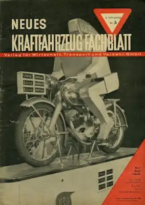 Das Kraftfahrzeug Fachblatt 1950 Heft 5