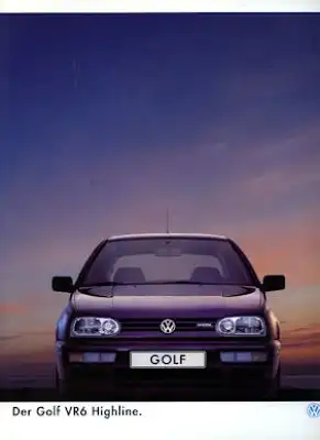 VW Golf 3 VR 6 Highline Prospekt 1.1995