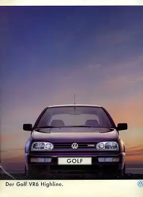 VW Golf 3 VR 6 Highline Prospekt 9.1993