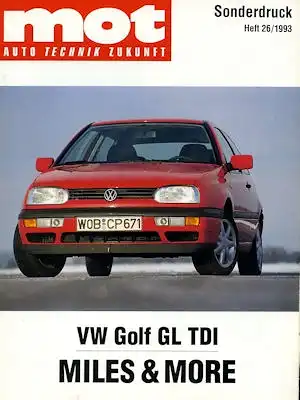 VW Golf 3 GL TDI Test 12.1993