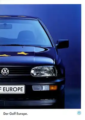 VW Golf 3 Europe Prospekt 1.1995