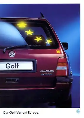 VW Golf 3 Variant Europe Prospekt 1.1995