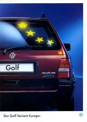 VW Golf 3 Variant Europe Prospekt 8.1994