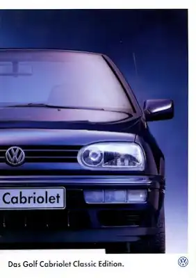 VW Golf 3 Cabriolet Classic Edition Prospekt 3.1997