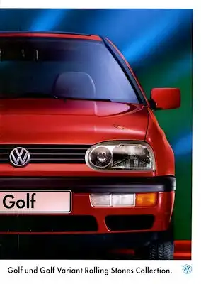 VW Golf 3 Variant Rolling Stones Collection brochure 4.1995
