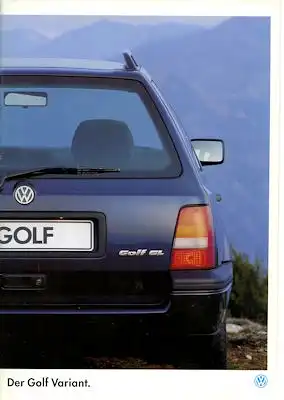 VW Golf 3 Variant Prospekt 1.1995