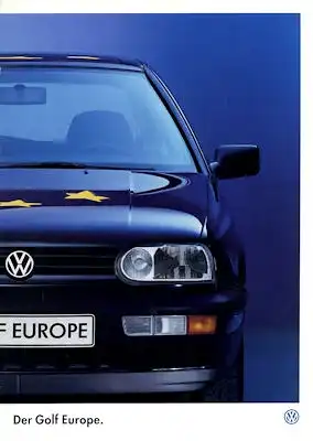 VW Golf 3 Europe Prospekt 7.1995