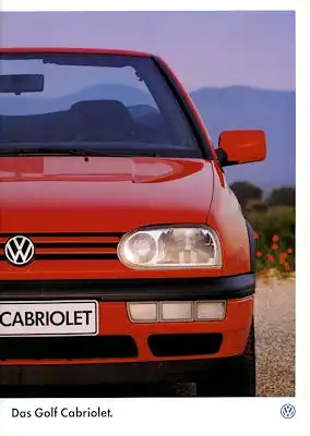 VW Golf 3 Cabriolet Prospekt 7.1995