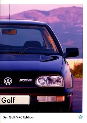 VW Golf 3 VR 6 Edition Prospekt 1.1995