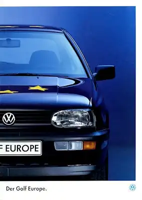 VW Golf 3 Europe Prospekt 8.1994