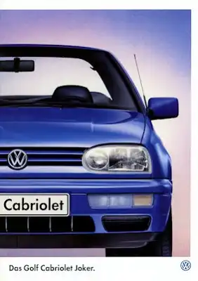 VW Golf 3 Cabriolet Joker Prospekt 4.1997