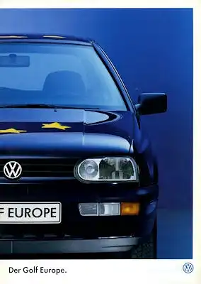 VW Golf 3 Europe Prospekt 1.1996