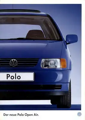 VW Polo 3 Open air Prospekt 8.1995